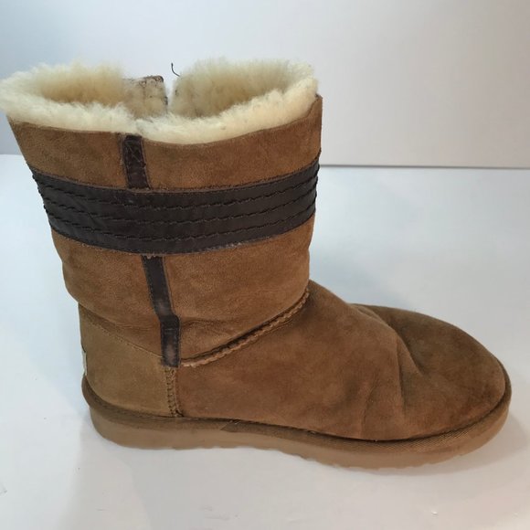 UGG Australia JOSETTE BOW Sheepskin Boots Size 7 - Picture 4 of 7